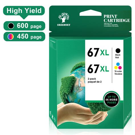 67xl High Yield Black Tri Color Ink Cartridge For Hp 67 Envy Deskjet E Printer Ebay