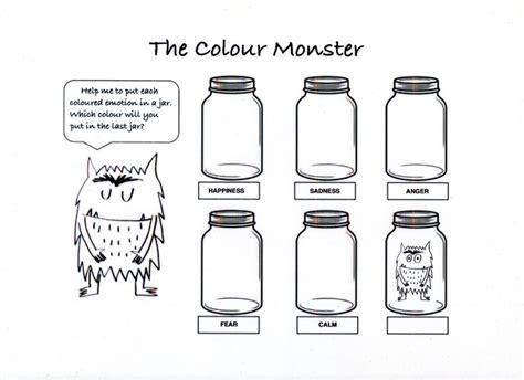 The Colour Monster Fun Printable Colouring Sheet With Activity