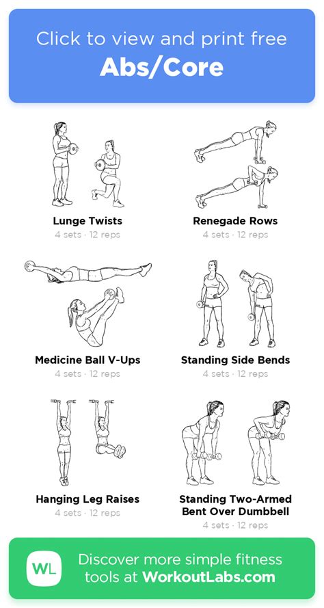 Abs Core Free Workout By Workoutlabs Fit Artofit