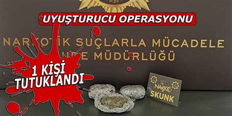 Rize de uyuşturucu operasyonu 1 kişi tutuklandı