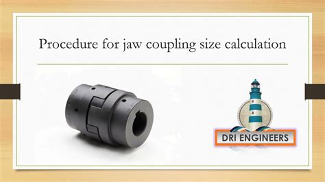 Jaw Coupling Size Calculation Youtube