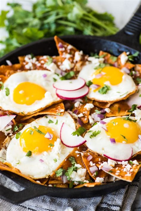 Authentic Chilaquiles Recipe Eggs | Dandk Organizer