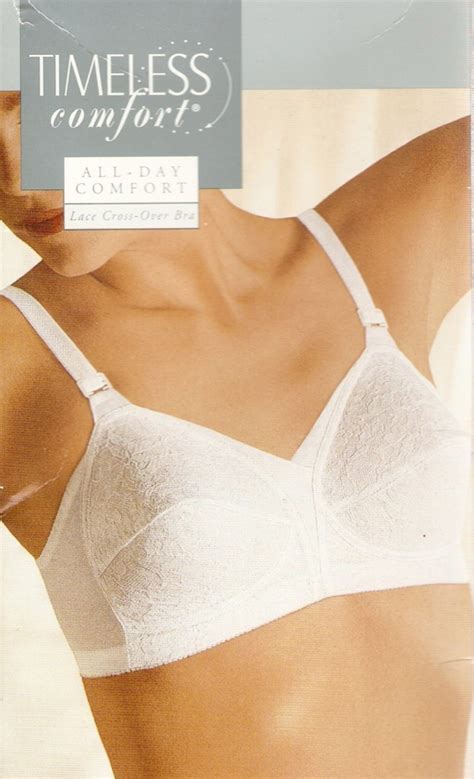 Sears Timeless Comfort Lace Crossover Bra 40b White 566 Ebay