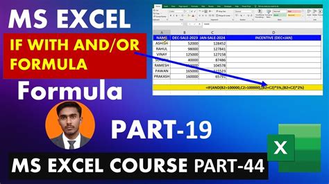 Ifandifor Formula Ms Excel If Conditional Formula Ms Excel Formula Excel Youtube