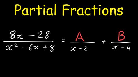 Solving Partial Fractions Step By Step Youtube