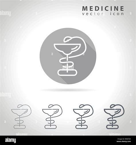 Medizin Bersicht Icon Set Sammlung Von Medizinischen Schlangen Und