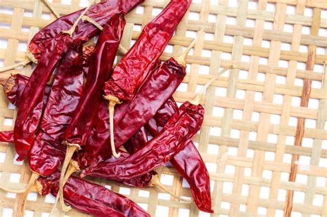 Premium Photo Hot Red Dried Chili Peppers