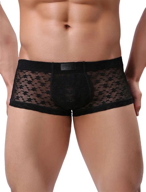 Lingerie Masculine Jacquard Black Panties Sexy Panties