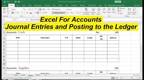 Posting Journal Entries To General Ledger Accounts Journal Entries