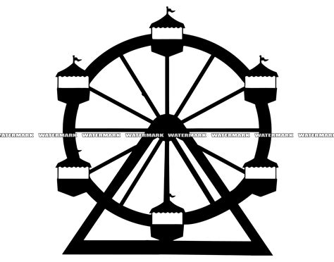 Ferris Wheel Silhouette Clip Art