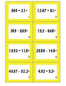 Adding And Subtracting Decimals Common Core Aligned By Hailey S Helpfuls