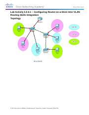 Lab 5 0 0 1 Configuring Router On A Stick Inter VLAN Routing Docx Lab