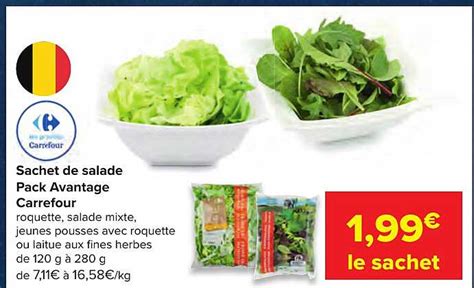 Promo Sachet De Salade Pack Avantage Carrefour Chez Carrefour