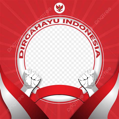 Red Twibbon Kemerdekaan Dirgahayu Republik Indonesia Facebook Frame