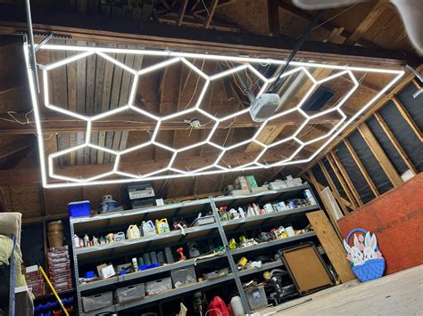 Car Detailing Led Garage Light Hexagonal Grid Systems Led Shop Led