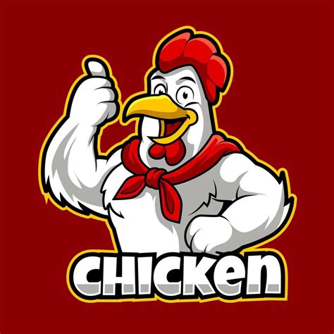 chicken mascot logo vector illustration 6988785 Vector Art at Vecteezy