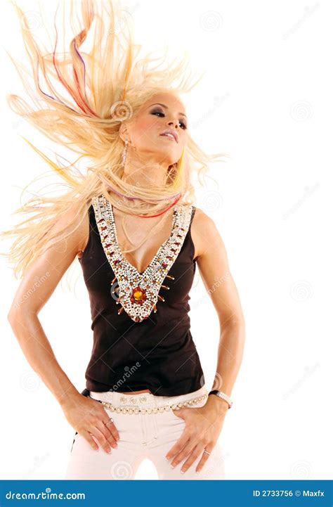 Danse Blonde Sexy De Femme Photo Stock Image Du Longtemps