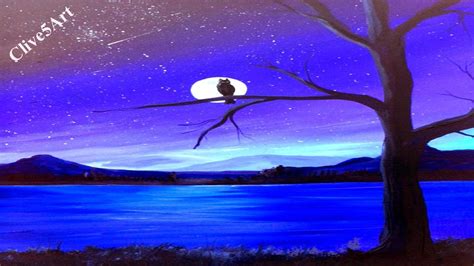 Night Sky Acrylic Painting Easy Warehouse Of Ideas