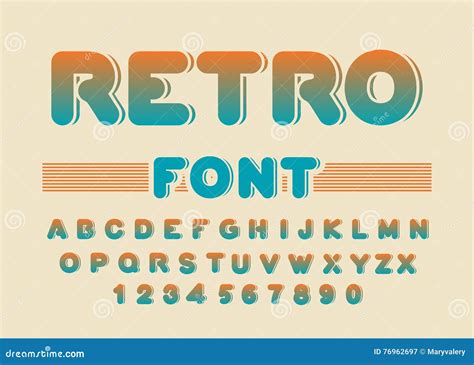 Retro Font Vintage Rounded Alphabet Disco Alphabet Letters Fr Cartoon Vector Cartoondealer