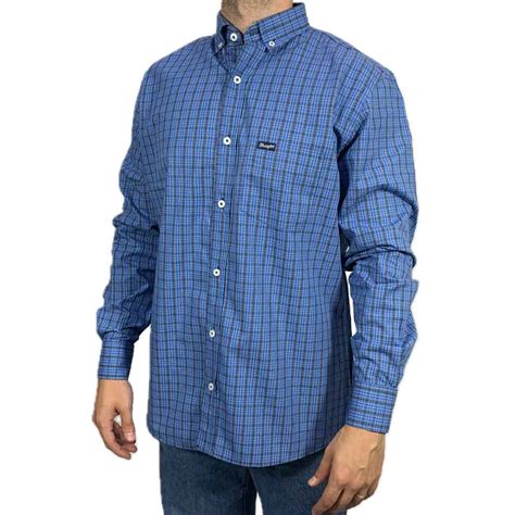 Camisa Masculina Wrangler Manga Longa Xadrez