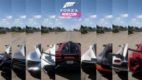 Forza Horizon 5 All Fastest 22 Hyper Cars Top 10 Fastest Hyper