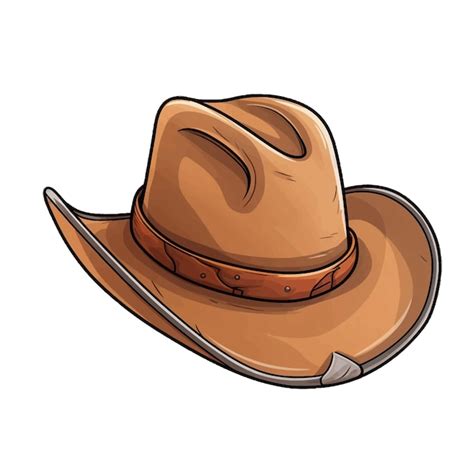 Sombrero De Vaquero Vector Clipart Fondo Blanco Vector Premium