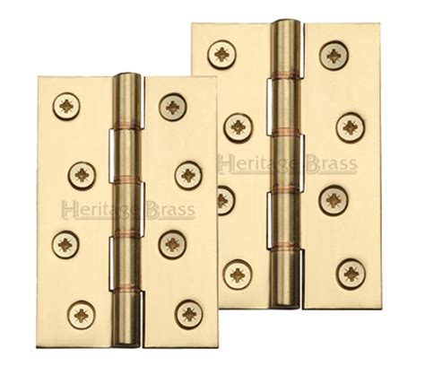 Heritage Brass 4 X 2 58 Double Phosphor Washered Butt Hinges Polished Brass Sold In Pairs