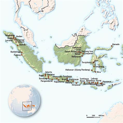 Landkaart Indonesie