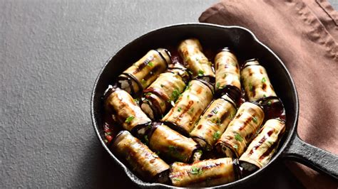 Canelones de berenjena con ricotta jamón y champiñones una receta