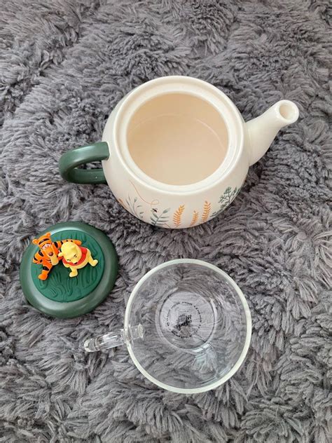 Winnie The Pooh Tea Pot With Glass Cup Set Furniture Home Living