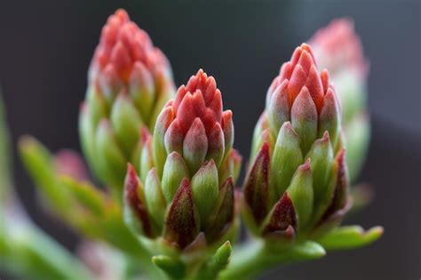 Premium Ai Image Closeup Of Vibrant Flower Buds Ready To Bloom In