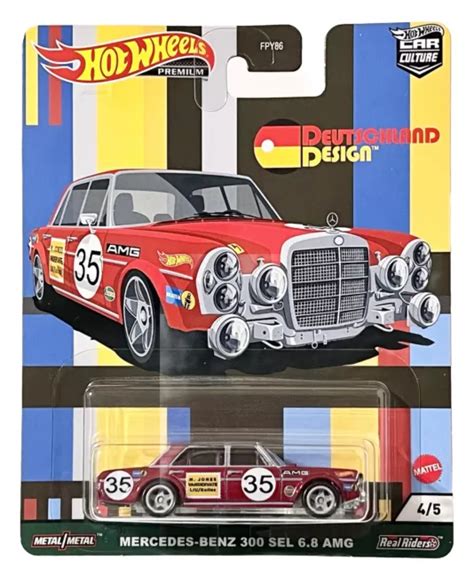 HOT WHEELS PREMIUM Car Culture Mercedes Benz SEL AMG Allemagne Design EUR