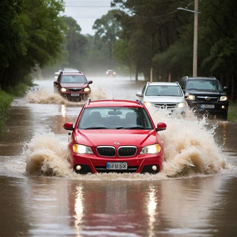 Glamour Photography Of Cars Driving Through Floods