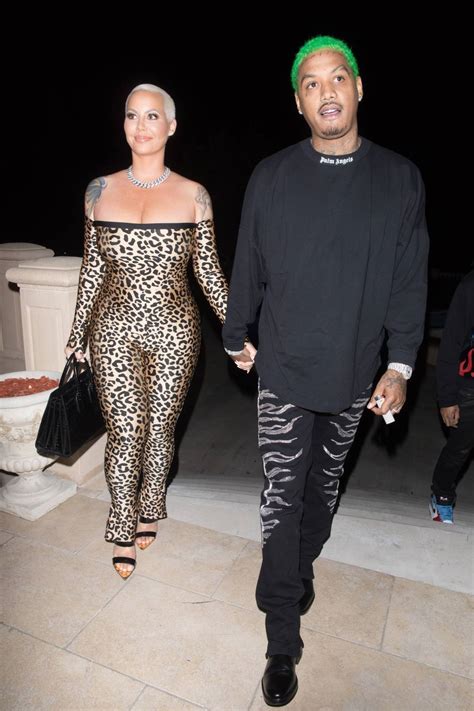 Amber Rose And Alexander Edwards Step Out At The Weeknds Nye Party