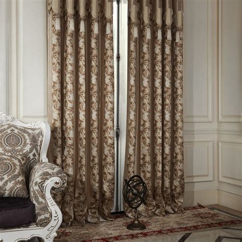 Neoclassical Stripe Lotus Jacquard Energy Saving Curtain Curtains Homedecor Decor