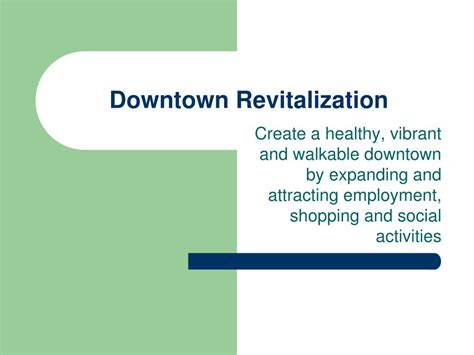 Ppt Downtown Revitalization Powerpoint Presentation Free Download Id 277184