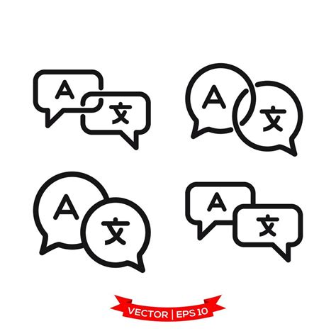 Translate Icon In Trendy Flat Style Lenguage Translation Sign Icon