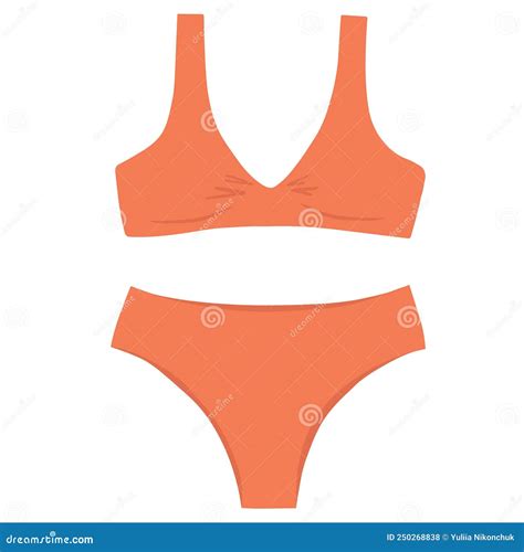 Orange Bikini Swimsuit Stock Vector Illustration Of Film 250268838