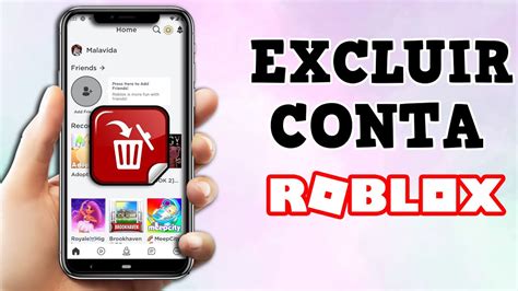 Como Excluir A Sua Conta Do Roblox Youtube