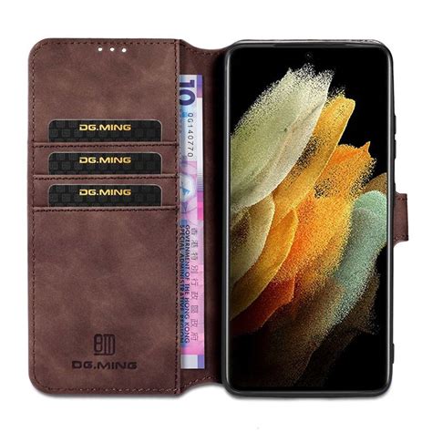 DG Ming Wallet 3 Kort Samsung Galaxy S21 Ultra Kaffe Elgiganten