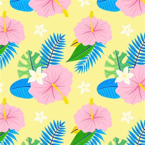 Free Vector Hand Drawn Hawaiian Shirt Pattern Design