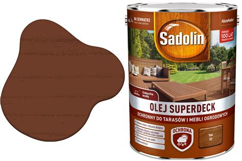 Wydajny Olej Impregnat Do Drewna Taras W Sadolin Superdeck Tek L