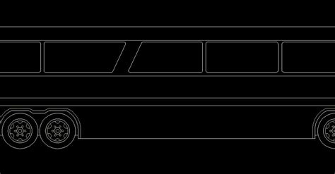 School Public Transport Bus Side View Elevation 2d Dwg Block For