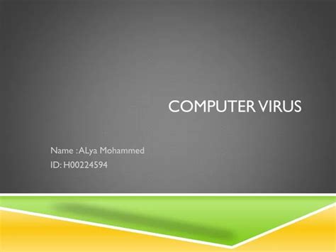 Ppt Computer Virus Powerpoint Presentation Free Download Id3825962