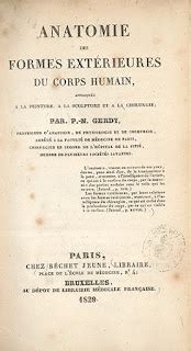 Research Of Artistic Anatomy Pierre Nicolas Gerdy Anatomie Des Formes