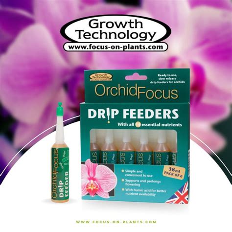 Growth Technology Orchid Focus Drip Feeders 38ml Pack Of 10 Ready To