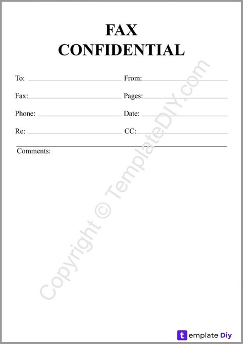 Confidential Fax Cover Sheet Template Printable In Pdf And Word In 2022 Fax Cover Sheet Cover