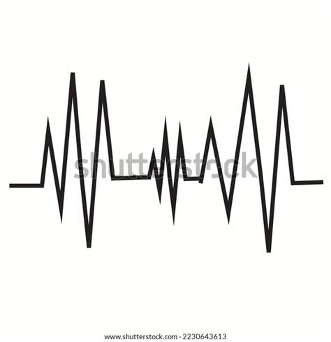 Seismic Waves Vector Illustration White Background Stock Vector