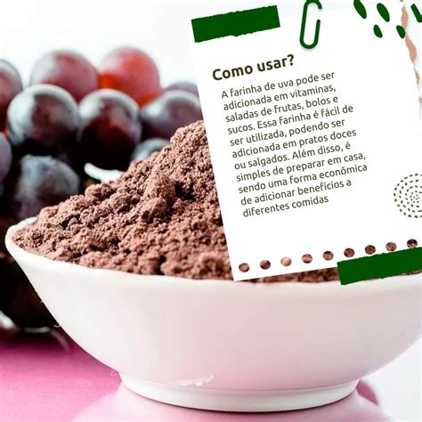 Farinha De Uva Aumenta A Pressão Arterial - Farinha De Uva Rica Em Fibras E Revesratrol 500g - Carrefour
