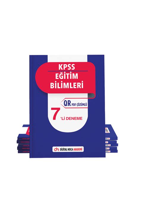 Dijital Hoca Akademi 2023 KPSS Eğitim Bilimleri QR PDF Çözümlü 7 li